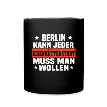 Eisenhüttenstadt - Tasse einfarbig - Schwarz - Vorne