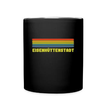 Eisenhüttenstadt Regenbogen - Tasse einfarbig - Schwarz - Vorne