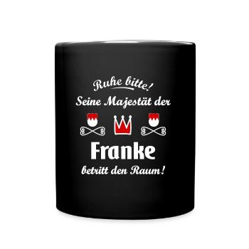 Zuhause im Frankenland - Tasse einfarbig - Schwarz - Vorne