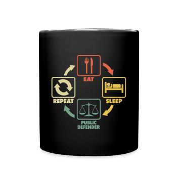 Public Defender Public Defender Sayings Funny - Full Colour Mug - black - Front