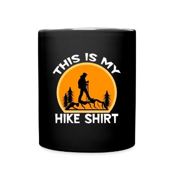 Wanderer Bergwanderung Wandern Statement Klettern - Tasse einfarbig - Schwarz - Vorne