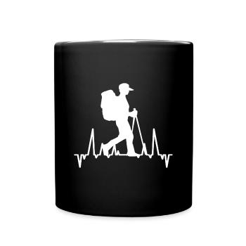 Hiking Mountain hiking Statement Hiking routes Nature - Full Colour Mug - black - Front