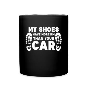 Nature Experience Hiking Hikers Cool Saying - Full Colour Mug - black - Front