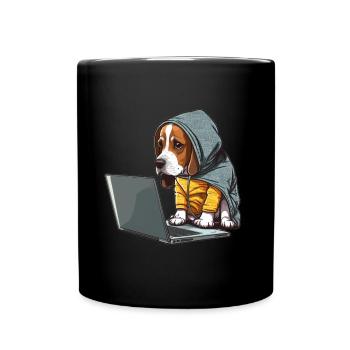 Coding dog - Full Colour Mug - black - Front