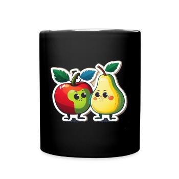 Apple and pear - Full Colour Mug - black - Front