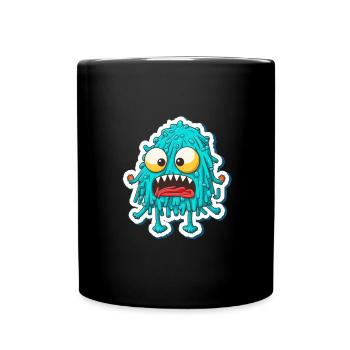 Monstre spaghetti - Mug uni - noir - Devant