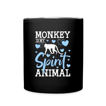 Animaux de singe Nature sauvage - Mug uni - noir - Devant