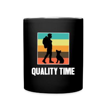 Natur Wanderer Wandern Berggipfel Statement Touren - Tasse einfarbig - Schwarz - Vorne