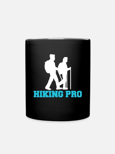 Wanderer Bergwanderung Wandern Wanderung Statement - Tasse einfarbig - Schwarz