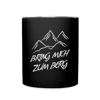 Berge Wanderer Statement Wandern Naturerlebnis - Tasse einfarbig - Schwarz - Vorne