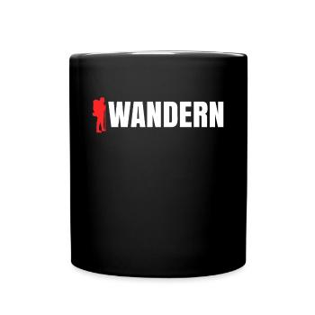 Wandern Spruch Wanderer Bergwandern Wanderwege - Tasse einfarbig - Schwarz - Vorne