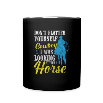 Selle d’équitation de campagne - Mug uni - noir - Devant