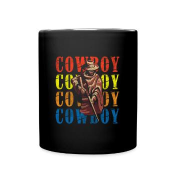 Cowboy Rodéo Dressage Lasso - Mug uni - noir - Devant