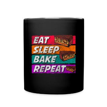 Kuchen Bäcker Süß Dessert - Tasse einfarbig - Schwarz - Vorne