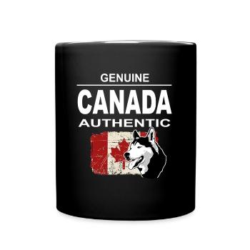 Maple Leaf - Huskys - Canada - Tasse einfarbig - Schwarz - Vorne