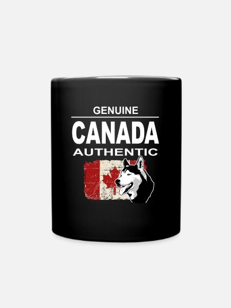 Maple Leaf - Huskys - Canada - Tasse einfarbig - Schwarz