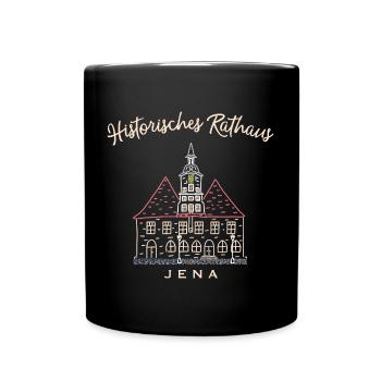 Historisches Rathaus Jena, Thüringen - Tasse einfarbig - Schwarz - Vorne