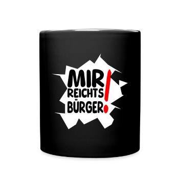 reicht mir Bürger II - Tasse einfarbig - Schwarz - Vorne