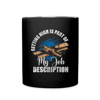 Airplane Model Building Glider - Full Colour Mug - black - Front