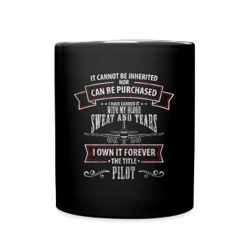 Flying Heartbeat Model Aircraft - Full Colour Mug - black - Front
