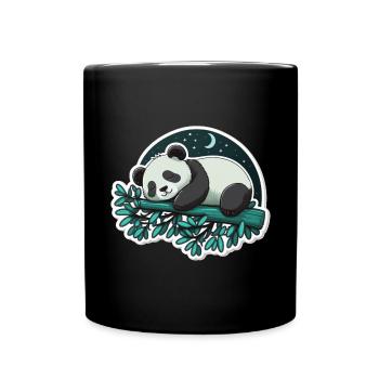 Sleeping Panda - Tasse einfarbig - Schwarz - Vorne