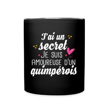 Quimpérois Quimper Femme Amoureuse Cadeau Humour - Mug uni - noir - Devant
