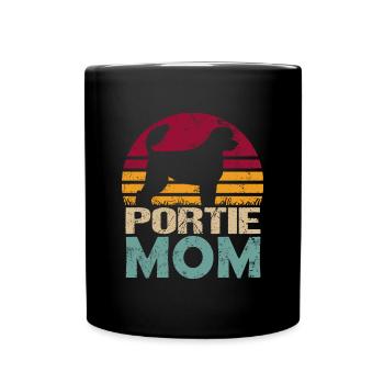 Portuguese Water Dog Portie PWD Mom Mama Frauchen - Tasse einfarbig - Schwarz - Vorne