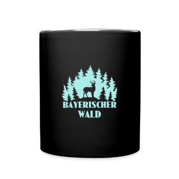 Bayrischer Wald - Tasse einfarbig - Schwarz - Vorne
