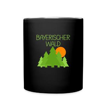 Bayrischer Wald - Tasse einfarbig - Schwarz - Vorne