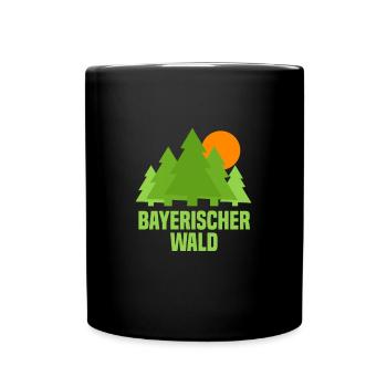 Bayrischer Wald - Tasse einfarbig - Schwarz - Vorne