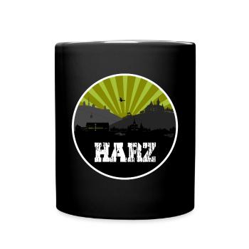 Harz Retro Skyline - Tasse einfarbig - Schwarz - Vorne