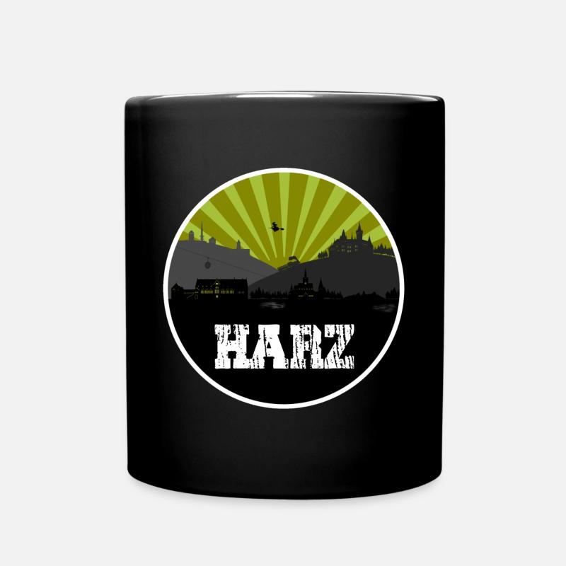 Harz Retro Skyline - Tasse einfarbig - Schwarz