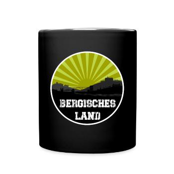 Bergisches Land Retro Skyline - Full Colour Mug - black - Front