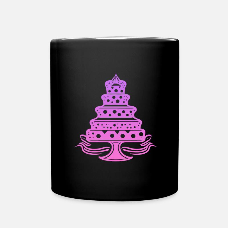 Torte, Kuchen, Backen - Tasse einfarbig - Schwarz