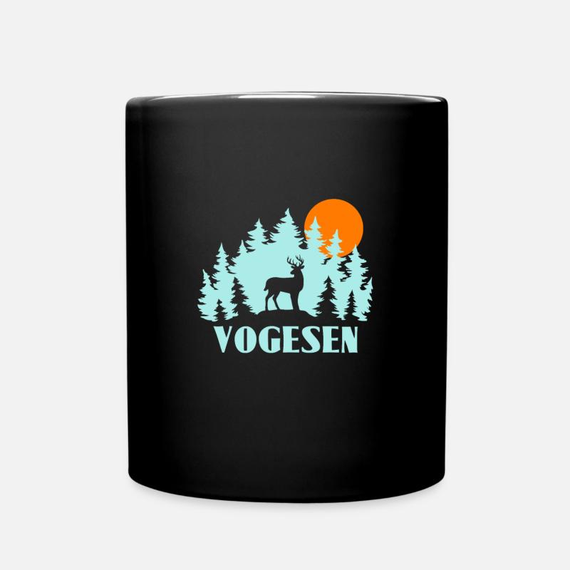 Vogesen - Tasse einfarbig - Schwarz