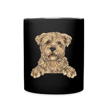 Cairn Terrier Hund - Tasse einfarbig - Schwarz - Vorne