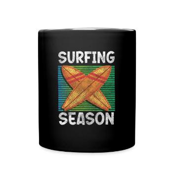 Surf Surfergirl Windsurfer Beach - Mug uni - noir - Devant