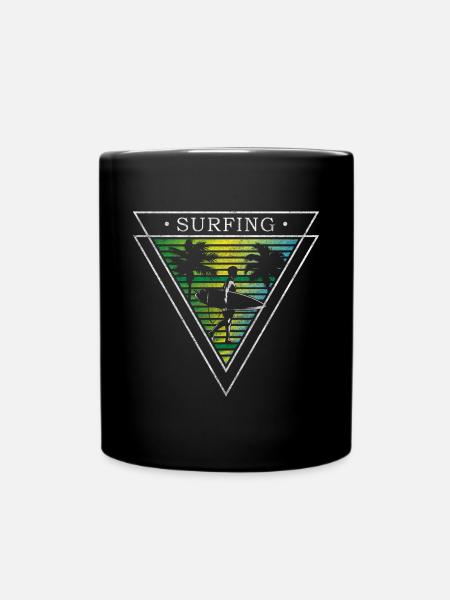 Surfer Meer Windsurfer Cool - Tasse einfarbig - Schwarz
