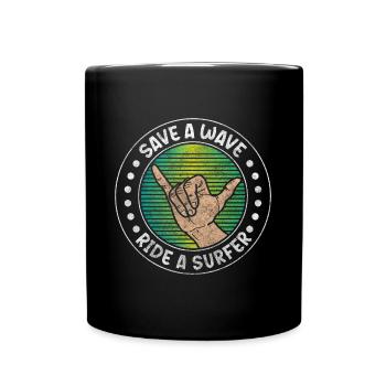 Sports nautiques Sea Windsurf Planche de surf - Mug uni - noir - Devant