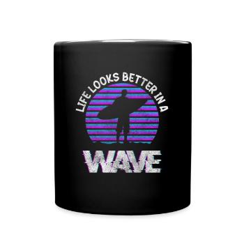 Surfen Surfergirl Windsurfen Cool - Tasse einfarbig - Schwarz - Vorne