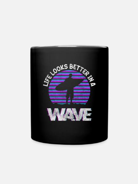 Surfen Surfergirl Windsurfen Cool - Tasse einfarbig - Schwarz