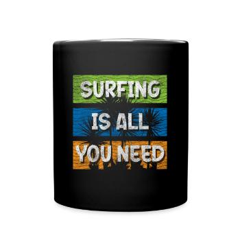 Vacances aux sports nautiques - Mug uni - noir - Devant