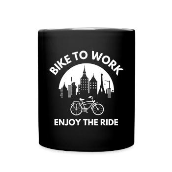 cyclisme, cycliste, faire du vélo - Mug uni - noir - Devant
