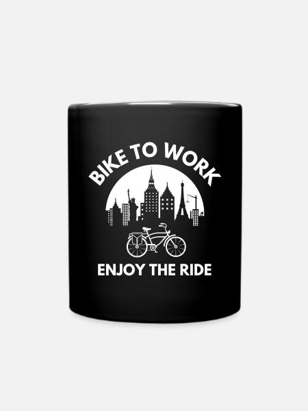Radfahren, Radfahren, Radfahren - Tasse einfarbig - Schwarz