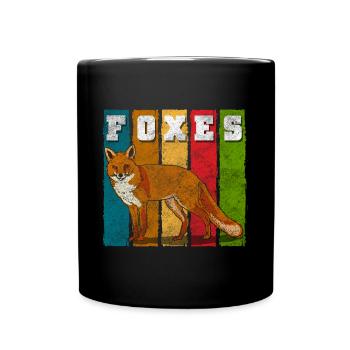 Forest Foxtail Red Fox - Full Colour Mug - black - Front