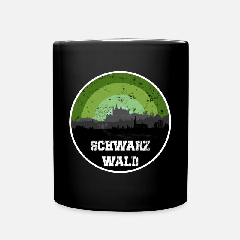 Schwarzwald Skyline - Tasse einfarbig - Schwarz