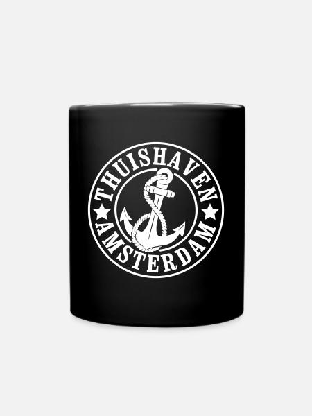 Heimathafen Amsterdam - Tasse einfarbig - Schwarz