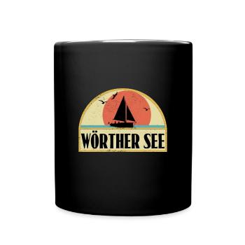 Wörthersee - Tasse einfarbig - Schwarz - Vorne