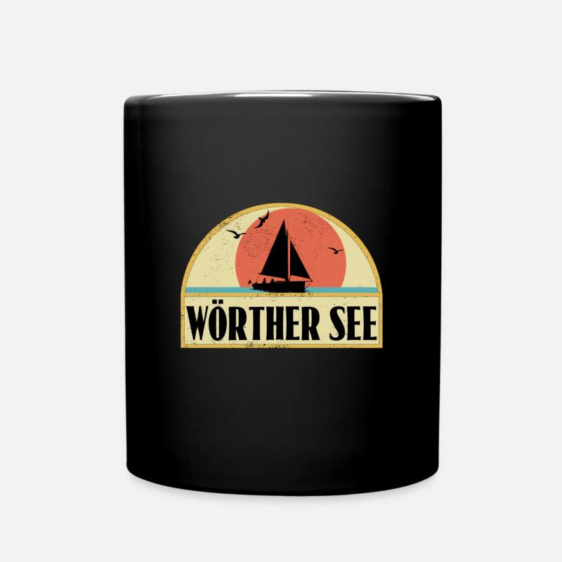Wörthersee - Tasse einfarbig - Schwarz