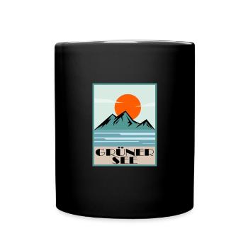 Grüner See - Tasse einfarbig - Schwarz - Vorne